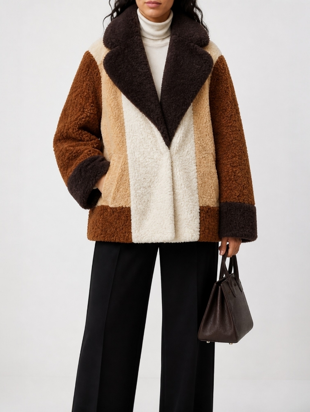 A.L.C. Stefan Plush Teddy Sherpa Coat – Relaxed Cozy 70s Style - Size XL